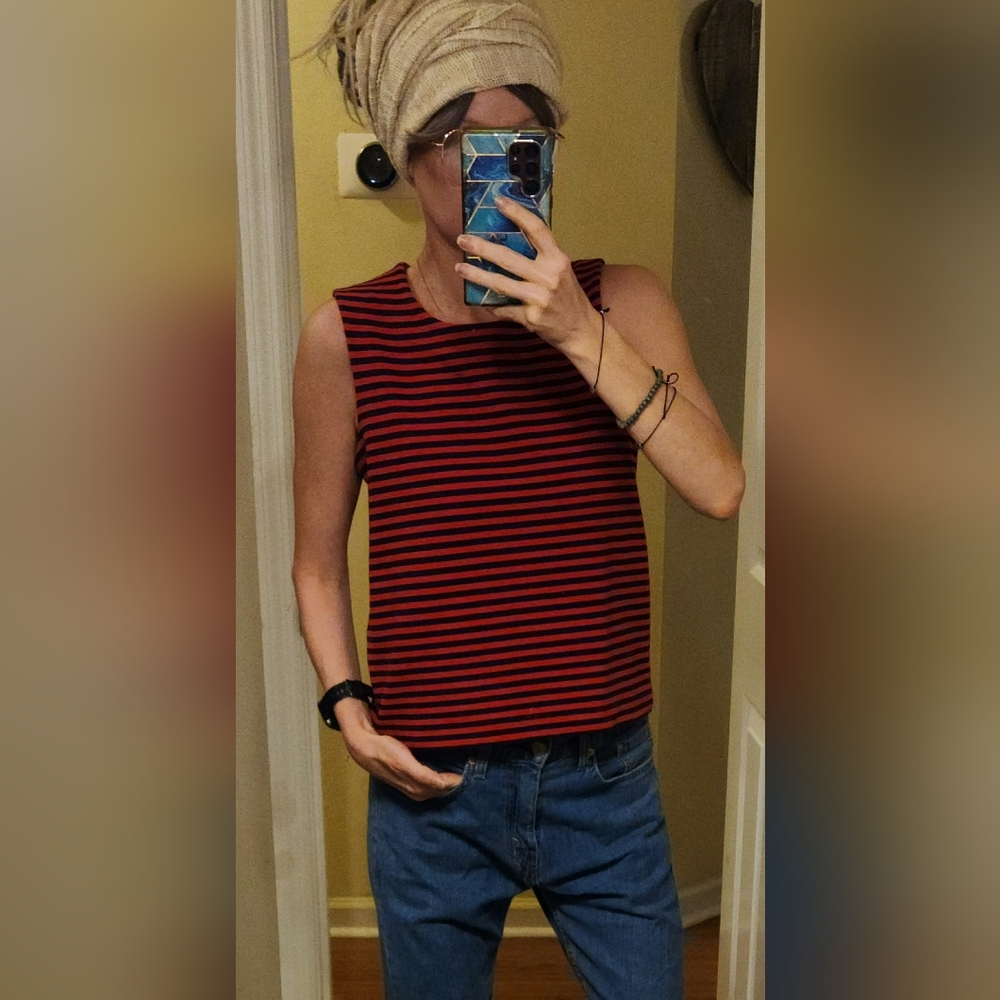 Madewell Ponte Knit Stripe Top